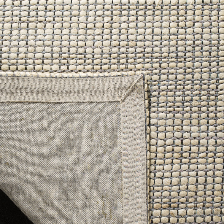 Ivory Elegance Hand-Woven Flatweave 3' x 5' Wool-Viscose Blend Rug