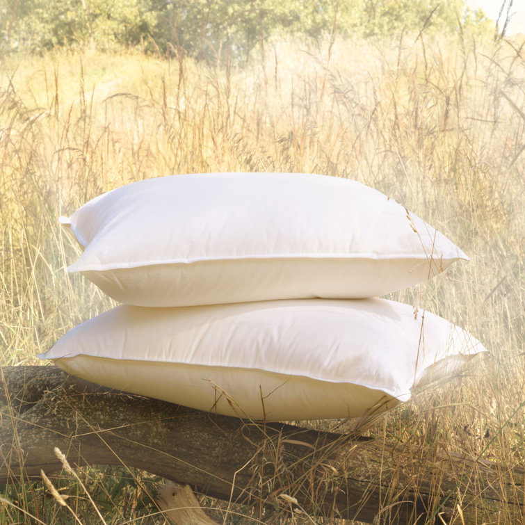 Standard White Faux Down Alternative Firm Pillow