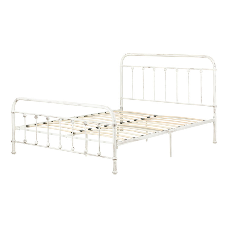 Prairie Queen Bronze Metal Platform Bed with Upholstered Headboard