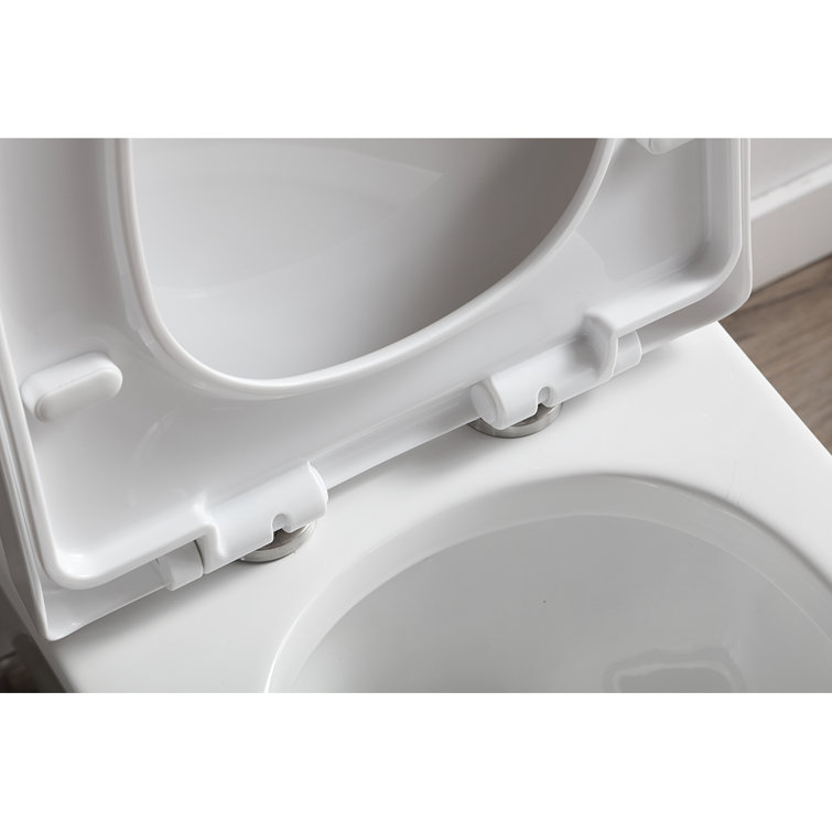White Elongated Dual Flush High Efficiency Two-Piece Toilet