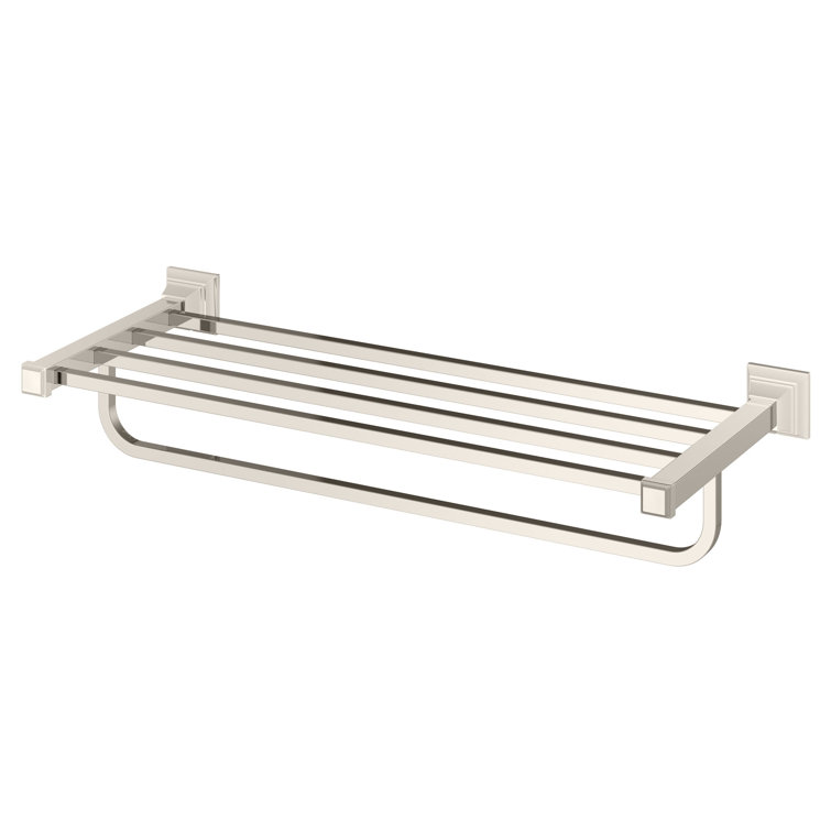 Polished Nickel 24-Inch Wall Mounted Towel Rack