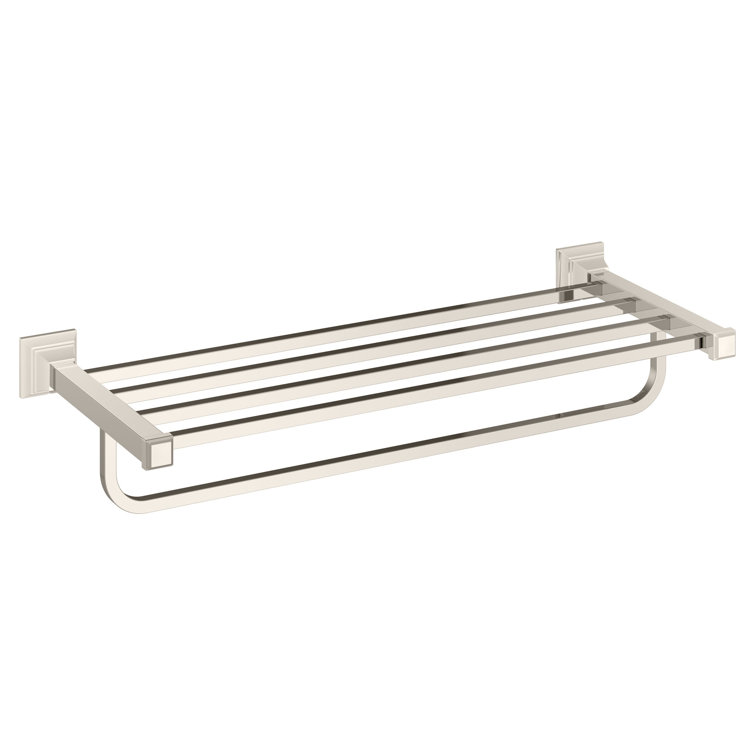 Polished Nickel 24-Inch Wall Mounted Towel Rack