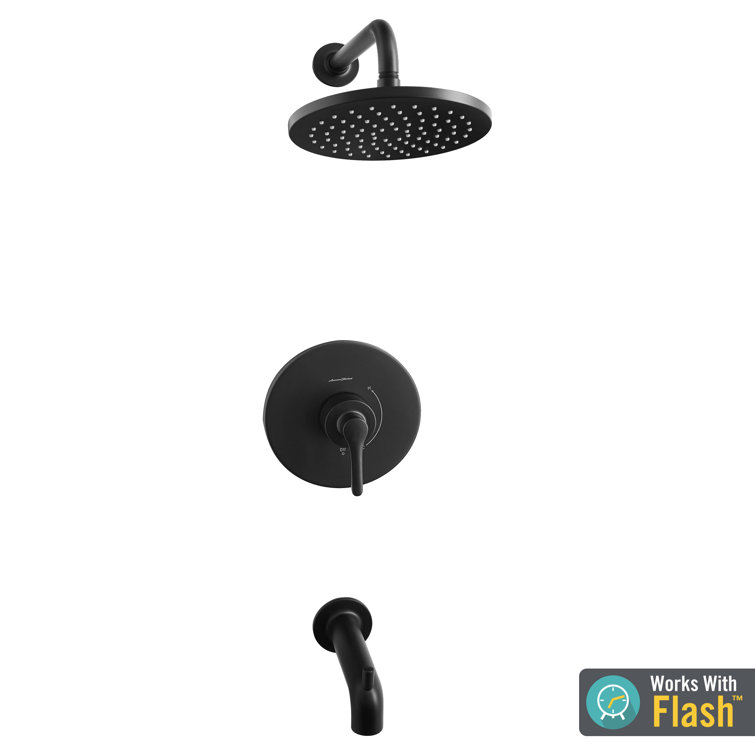 Matte Black Nickel Wall Mounted Rain Shower Faucet Set