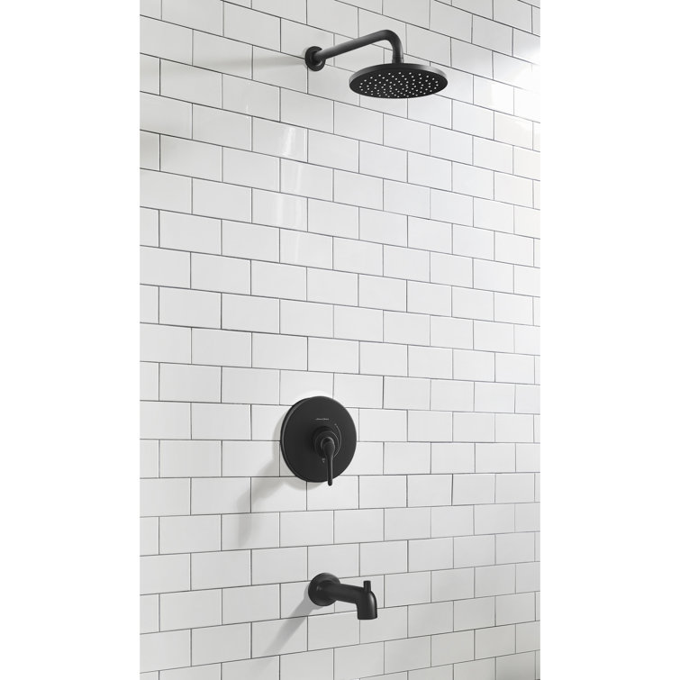 Matte Black Nickel Wall Mounted Rain Shower Faucet Set
