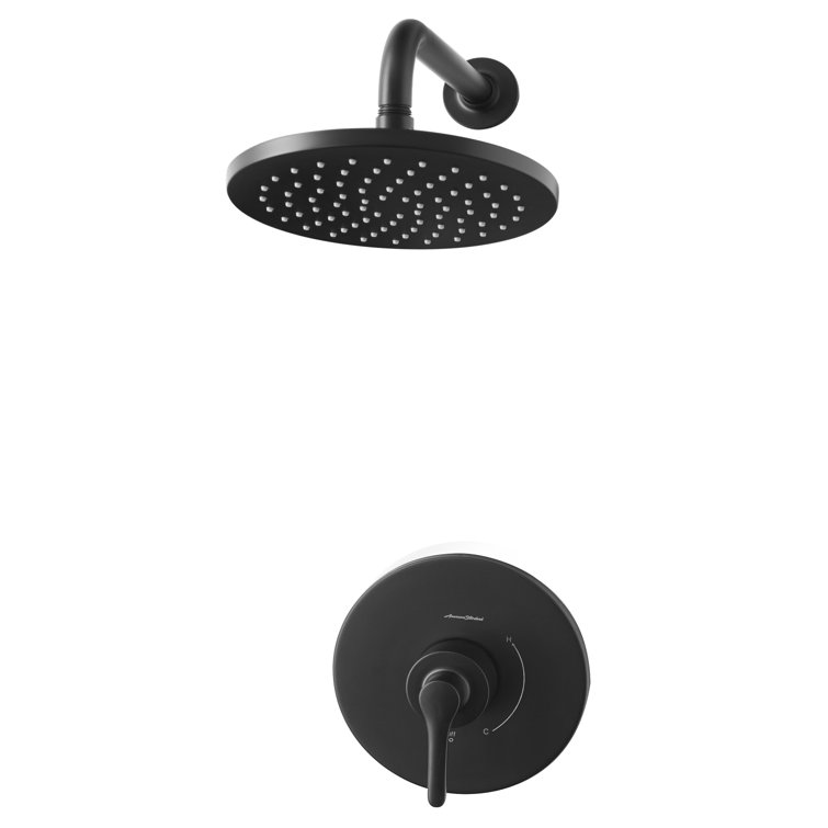 Matte Black Nickel Rain Wall Mounted Shower Kit