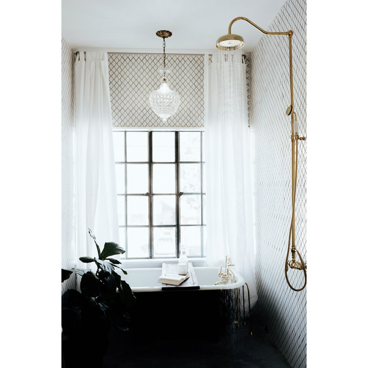 Taiwanese Traditional Polished Brass Adjustable Rain Shower Set