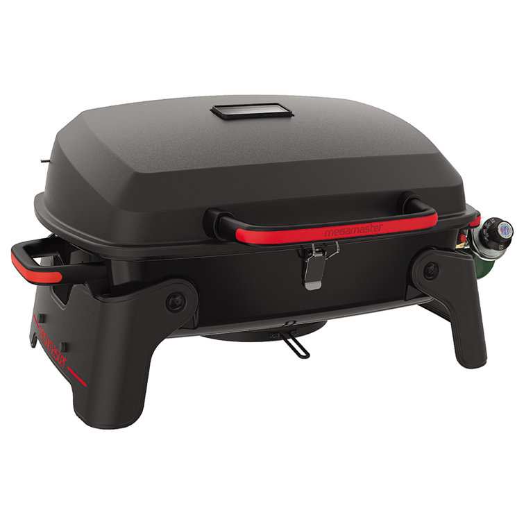 Megamaster Portable Black and Red Propane Gas Grill