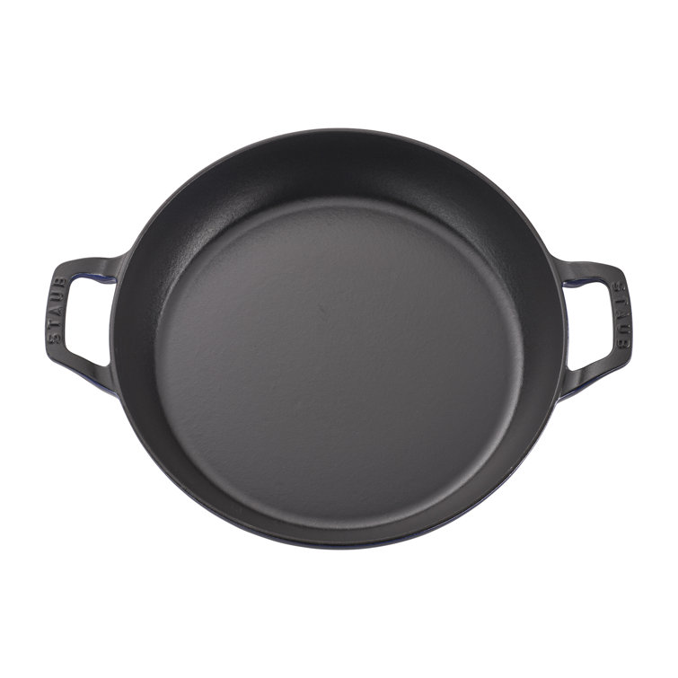 Dark Blue 3.5-qt Cast Iron Covered Braiser with Handles