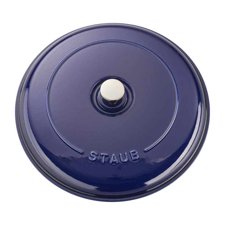 Dark Blue 3.5-qt Cast Iron Covered Braiser with Handles