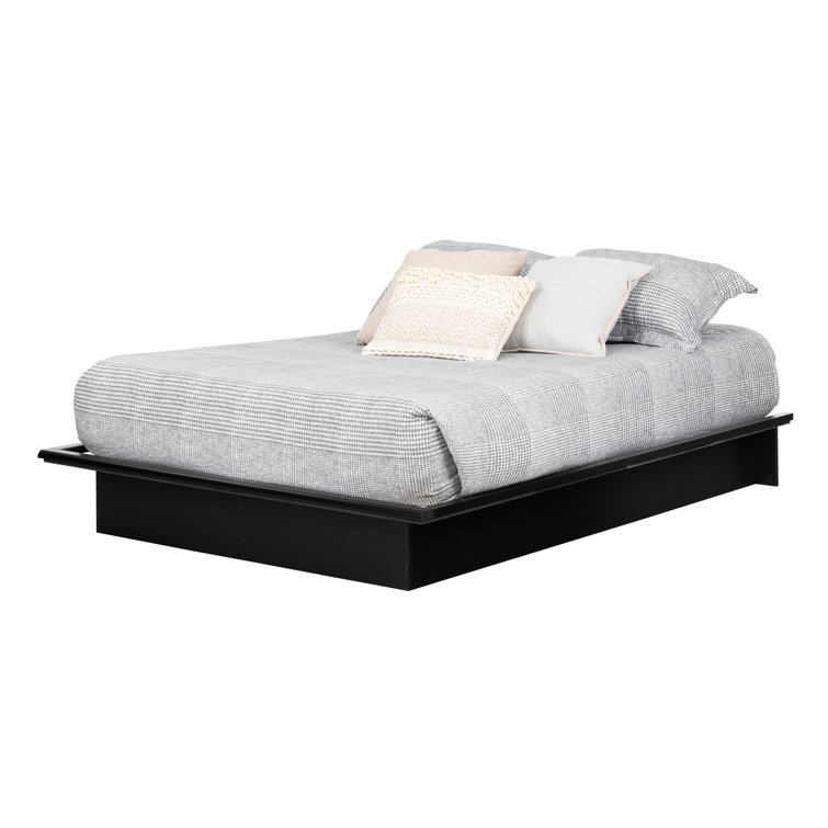 Black Queen Wood Frame Platform Bed with Storage