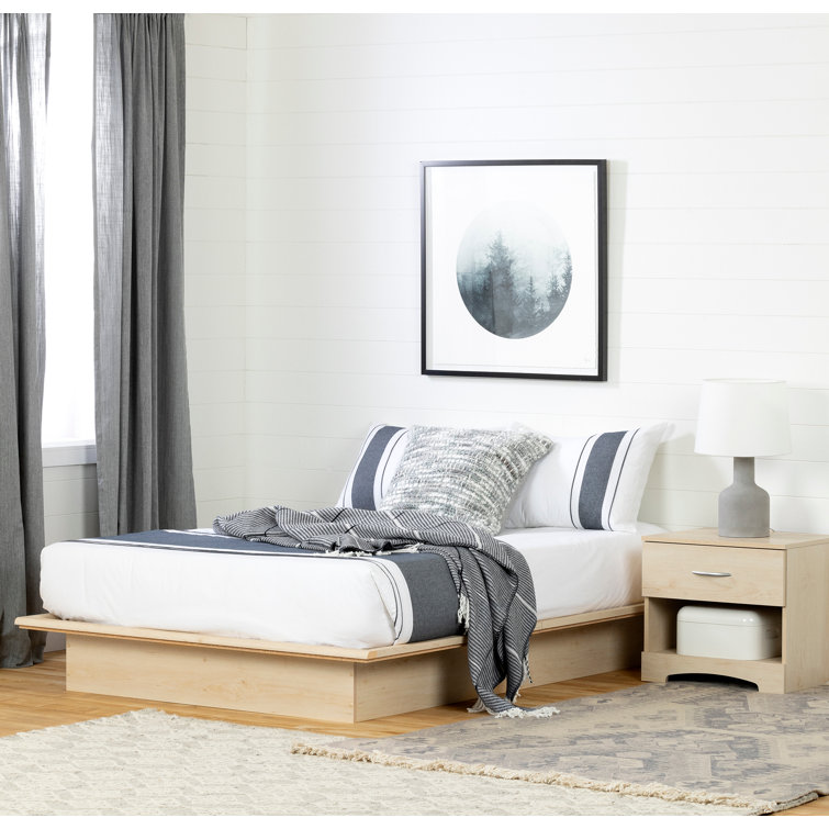 Black Queen Wood Frame Platform Bed with Storage