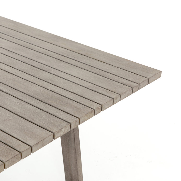 Atherton 86.5" Weathered Gray Teak Outdoor Dining Table