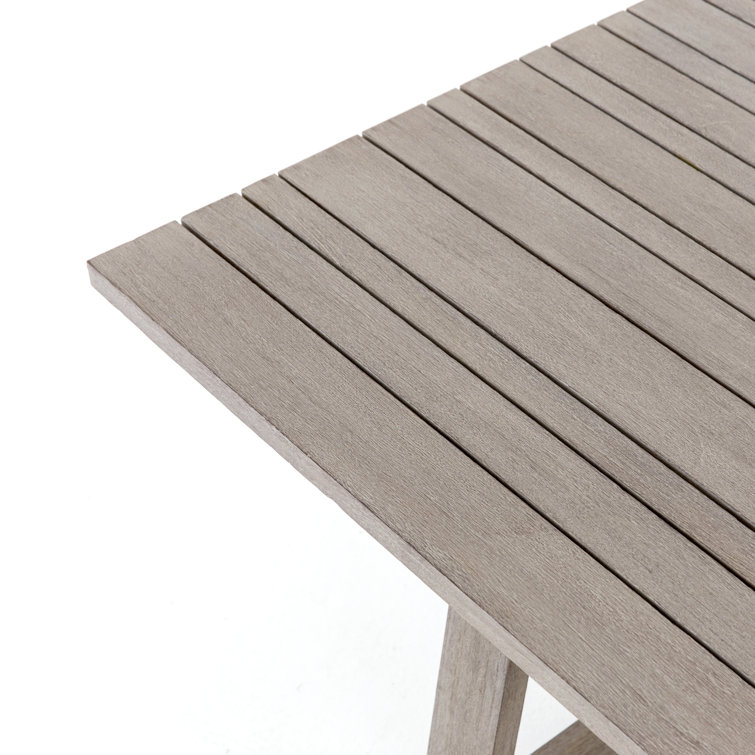 Atherton 86.5" Weathered Gray Teak Outdoor Dining Table