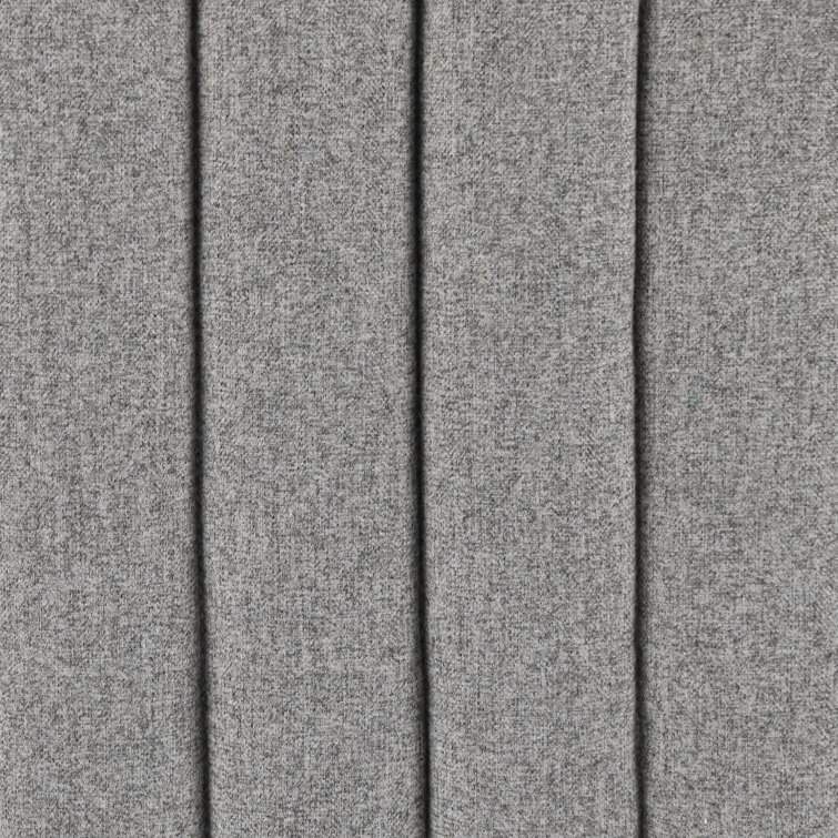 Orly Natural Gray Tufted Leather Stationary Sofa