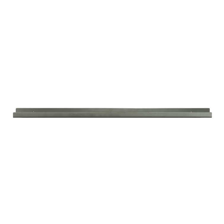 Gray Iron Contemporary Wall Shelf, 55 Inch