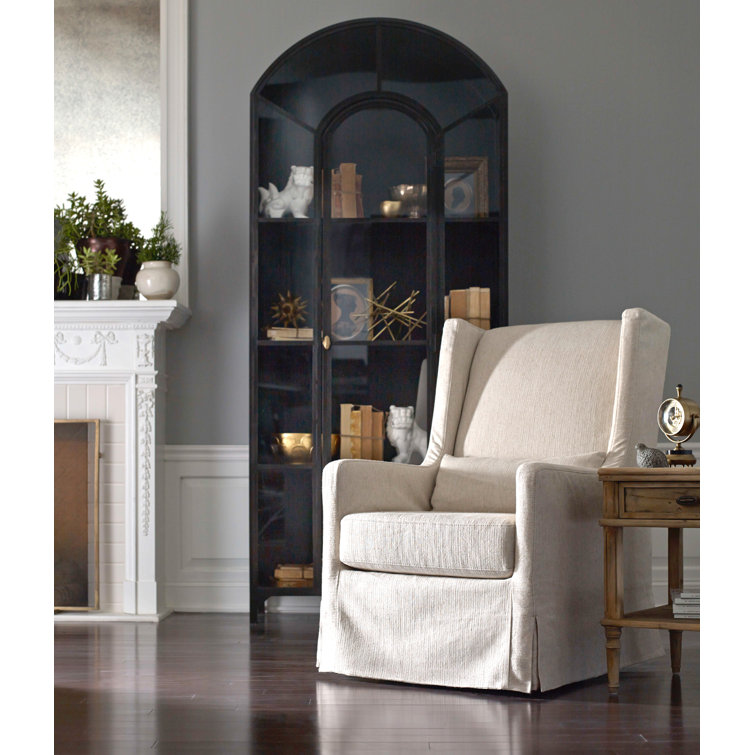 Belmont Modern Gunmetal Iron & Glass Tall Bookcase