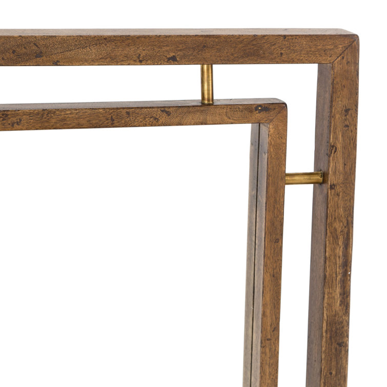 Rustic Brown Wood Full Length Floor Mirror