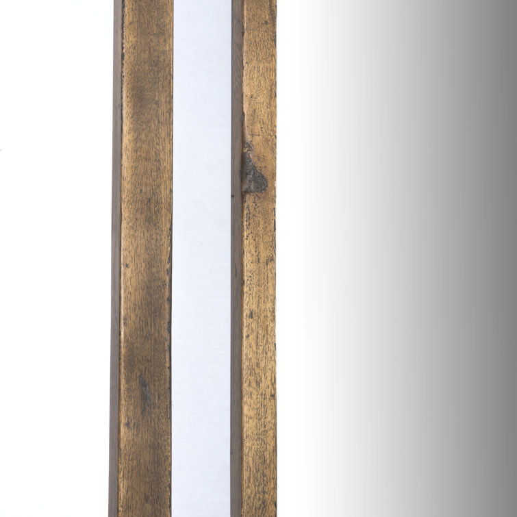 Rustic Brown Wood Full Length Floor Mirror