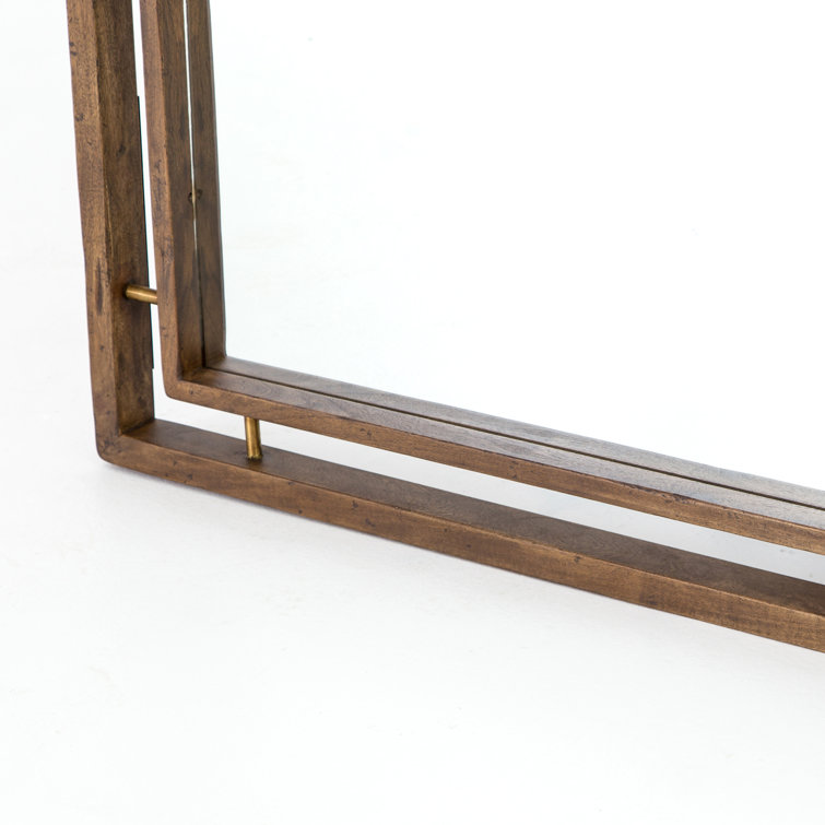 Rustic Brown Wood Full Length Floor Mirror