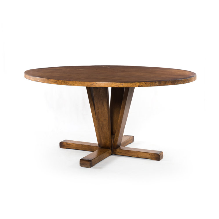 60-Inch Round Reclaimed Wood Dining Table