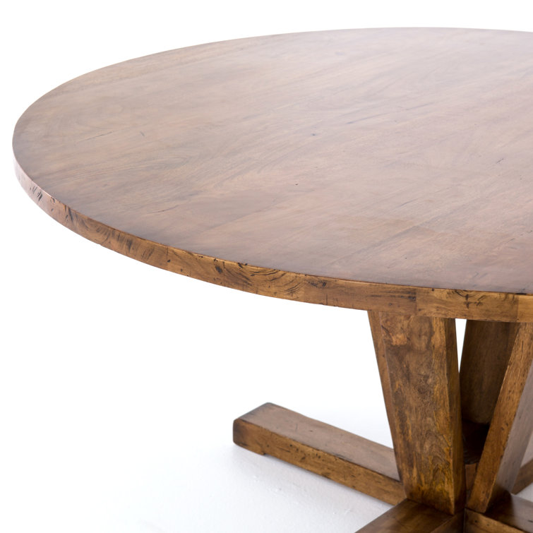 60-Inch Round Reclaimed Wood Dining Table