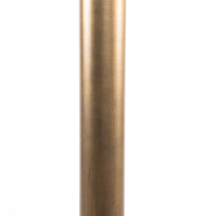 Aged Brass Round Industrial Counter Height Table
