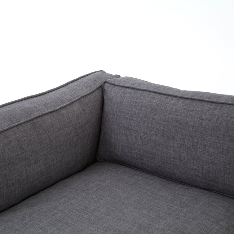 Bennett Charcoal 119'' Three-Piece Sectional Sofa with Track Arms