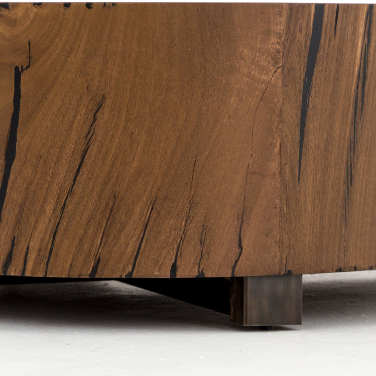 Contemporary Hudson Round Wood & Metal End Table - 20" Brown