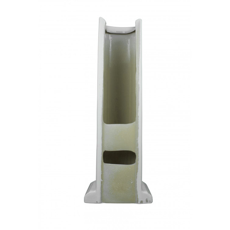 Glossy White Porcelain Pedestal Bathroom Sink Leg Support