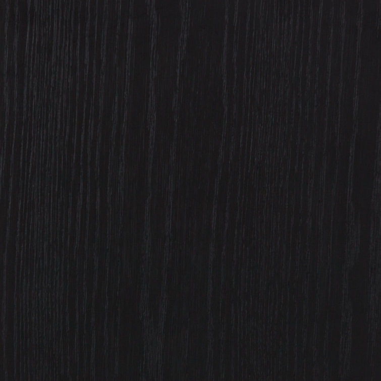 Millie Contemporary Black Oak 59'' Sideboard with Glass Doors