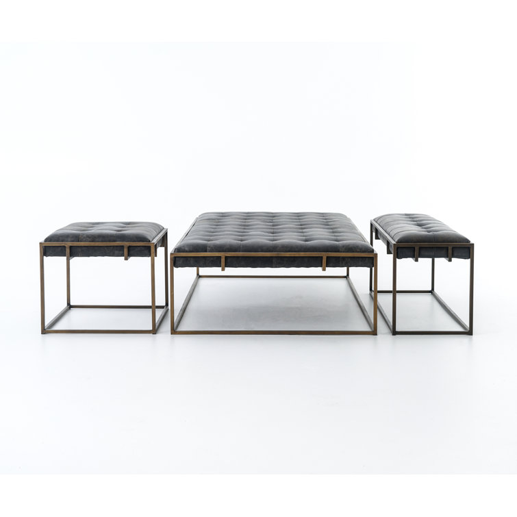 Luxury Traditions 23.5'' Brown Metal Square End Table
