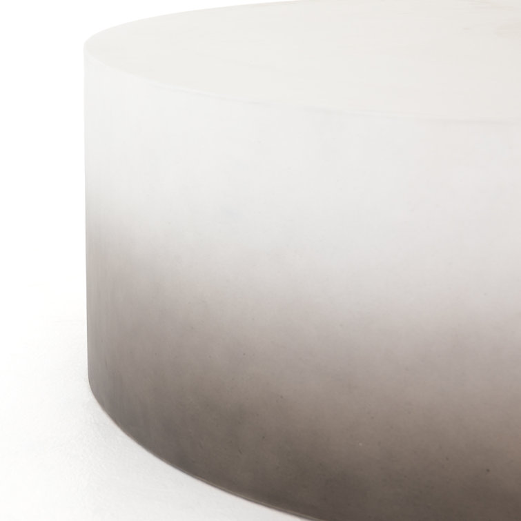 Slate Gray Ombre Round Metal Outdoor Coffee Table