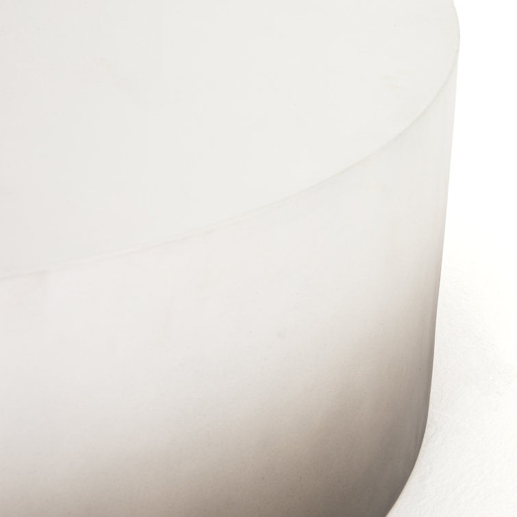 Slate Gray Ombre Round Metal Outdoor Coffee Table
