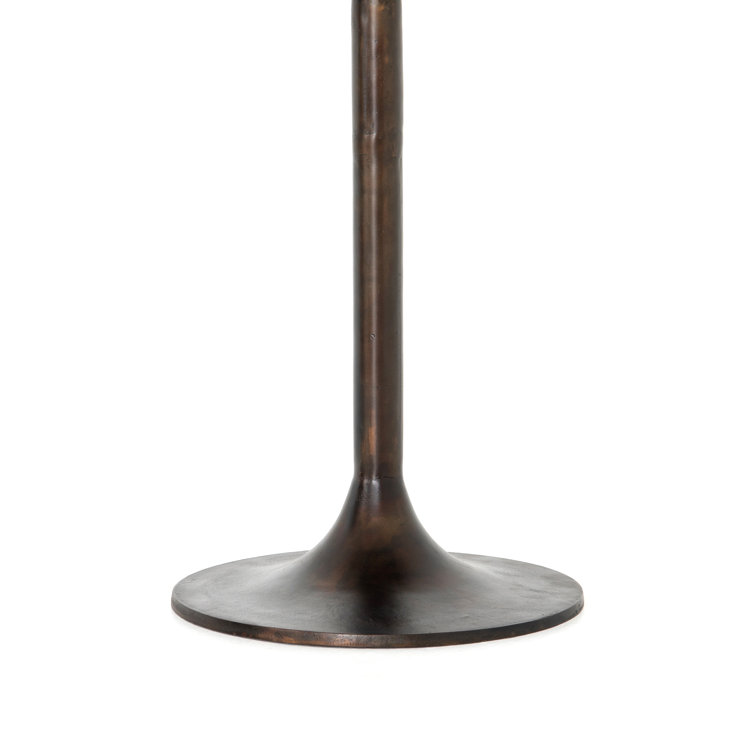 Antique Rust Round Aluminum Bar Height Table