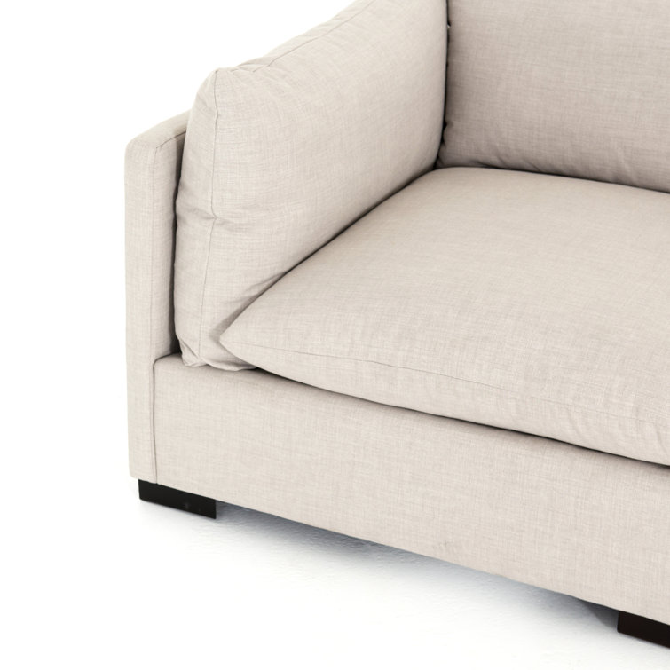 Bennett Moon Beige Three-Piece Fabric Sectional Sofa