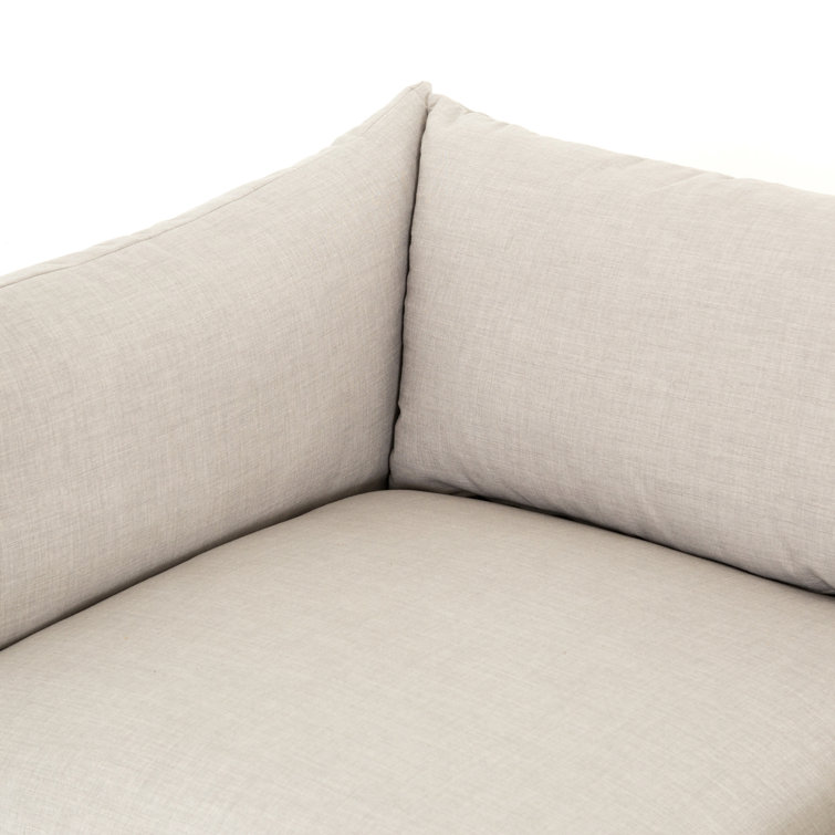Bennett Moon Beige Three-Piece Fabric Sectional Sofa