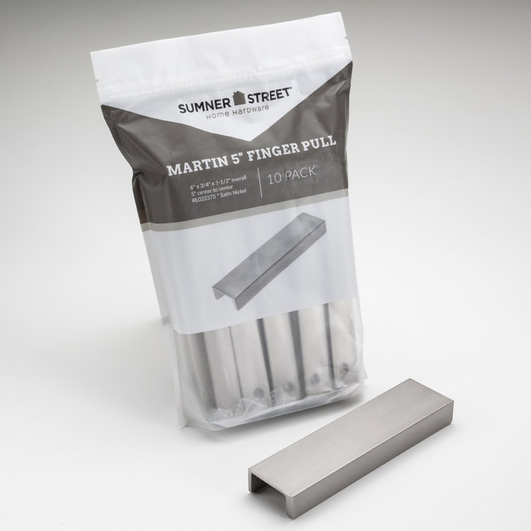 Martin 5" Satin Nickel Finger Pull with Mounting Hardware