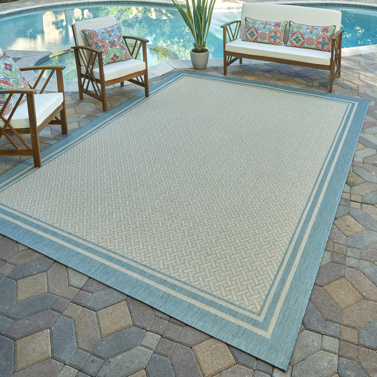 Sand Oasis 5' x 7' Flat Woven Synthetic Indoor/Outdoor Rug