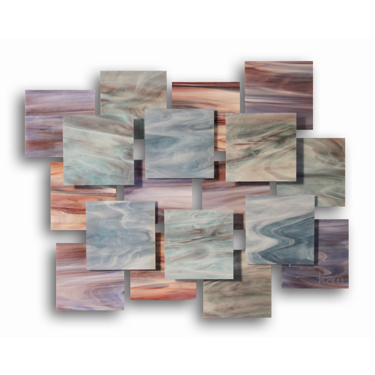 Impressions Multicolor Glass and Metal Wall Sculpture