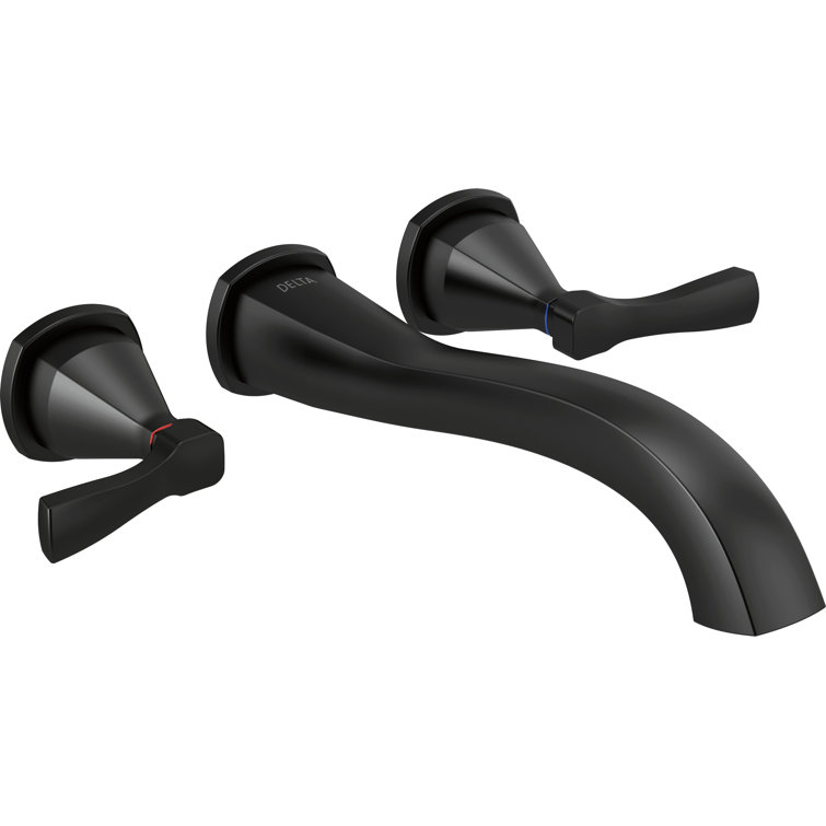 Modern Stainless Steel Wall Mounted Widespread Faucet