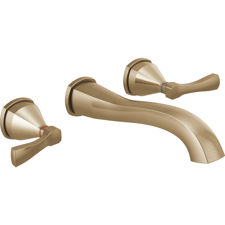 Champagne Bronze Wall Mounted Bathroom Faucet
