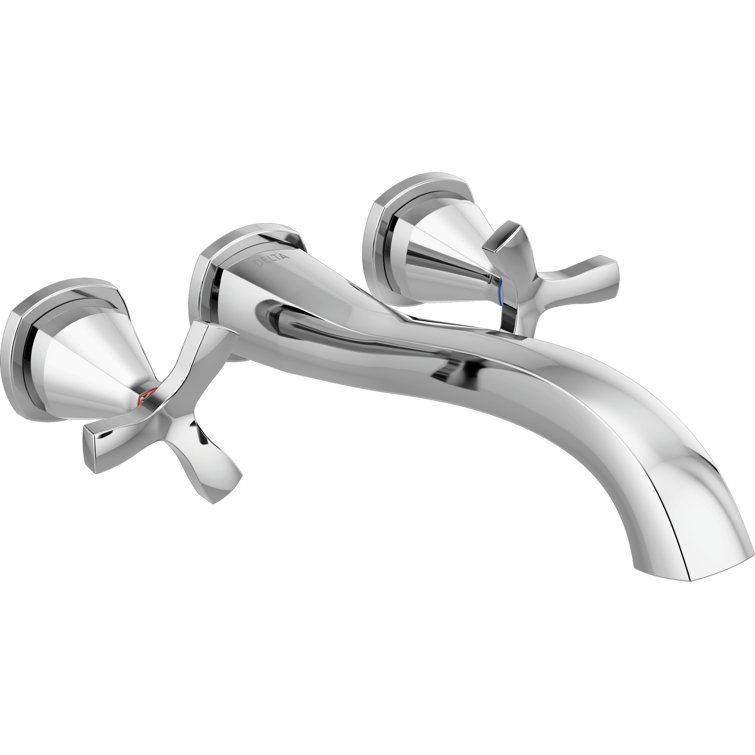 Sleek Stainless Steel Wall-Mounted Tub Filler with Chrome Finish