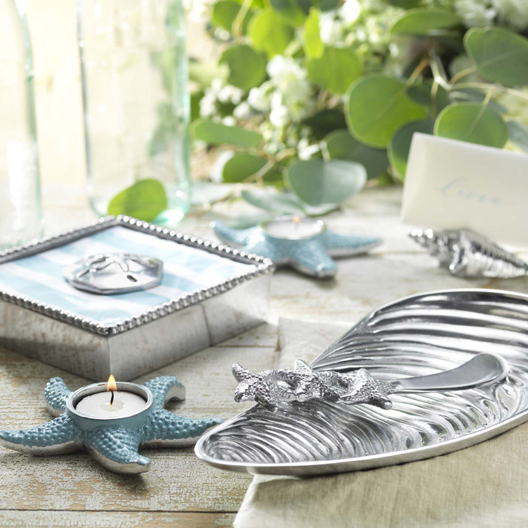Seaside Sand Dollar Beaded Aluminum Napkin Holder
