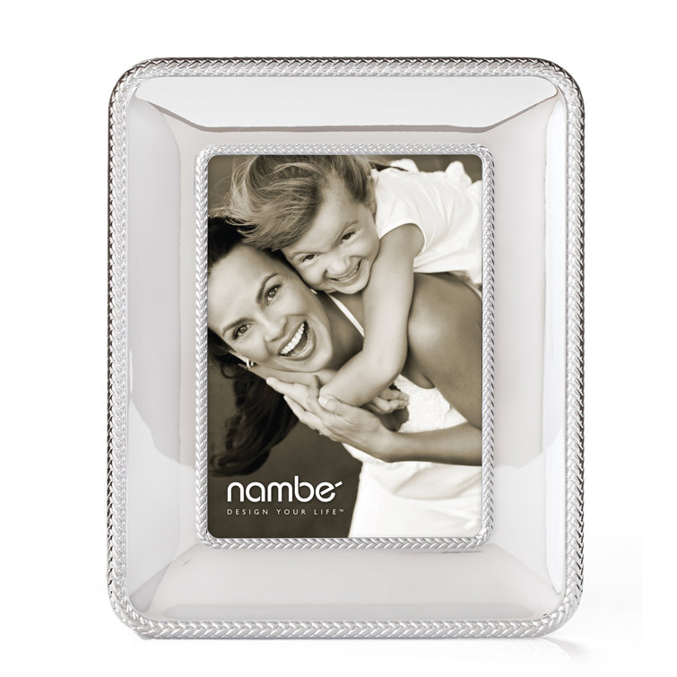 Silver Chrome 5" x 7" Braid Picture Frame