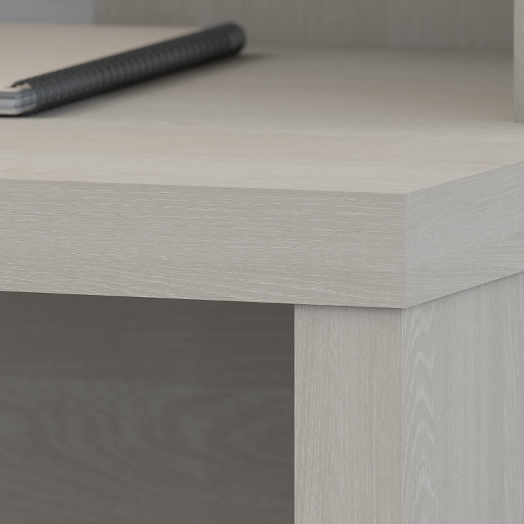 Echo 60" Gray Sand Wood Bow Front Home Office Desk