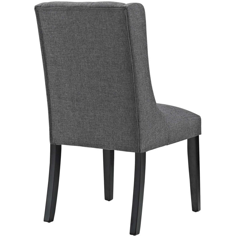 Elegant Gray Upholstered Wood Side Chair Set of 4