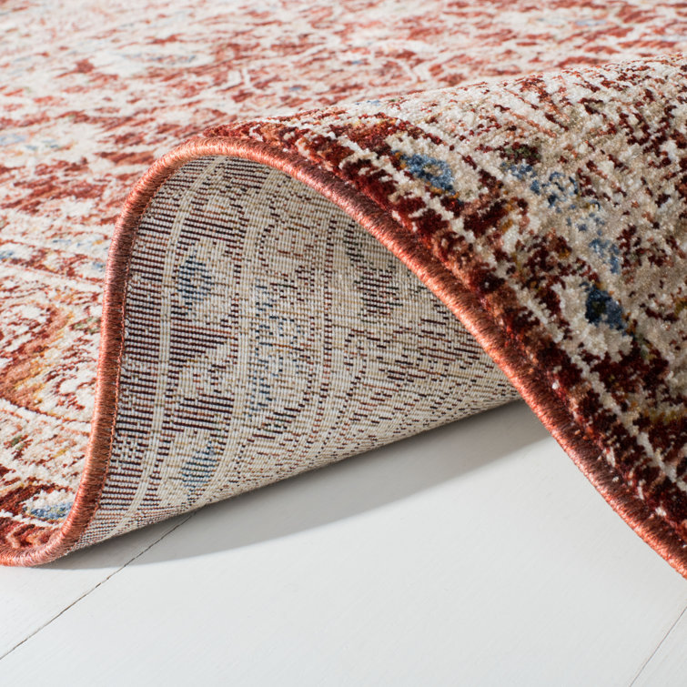 Warwick Oxblood Red Synthetic 5'3" x 7'6" Hand-Knotted Area Rug