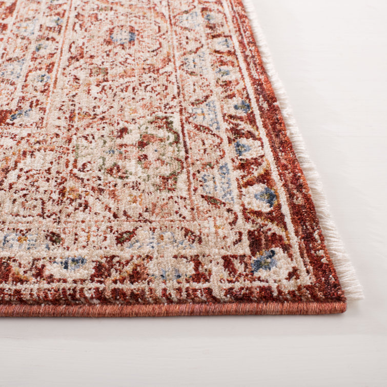 Warwick Oxblood Red Synthetic 5'3" x 7'6" Hand-Knotted Area Rug