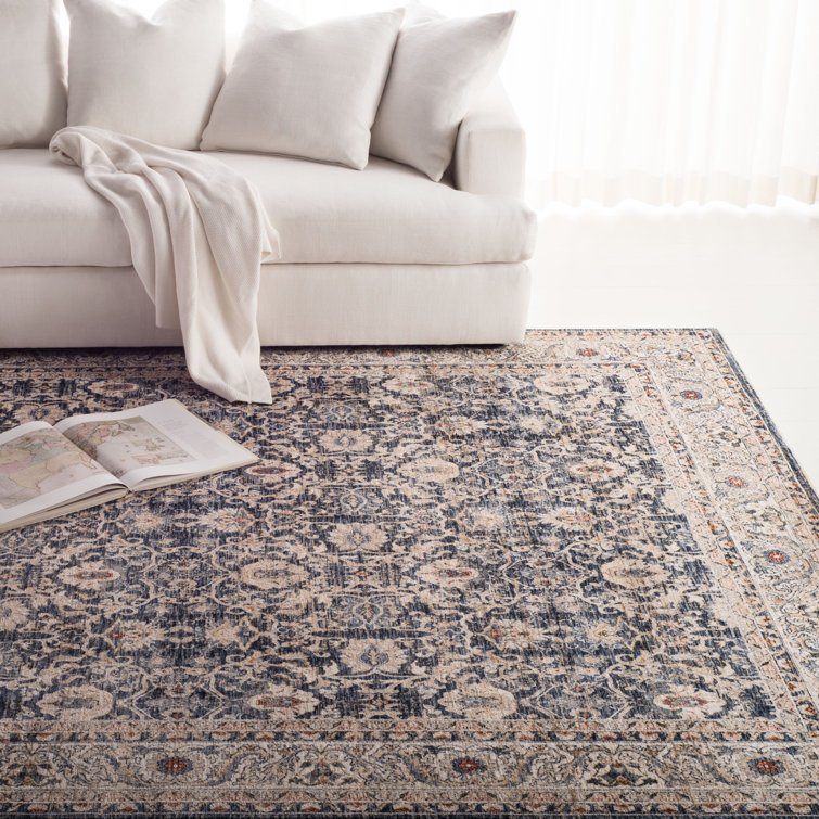 Hand-knotted Navy Synthetic 7'9" x 10' Area Rug