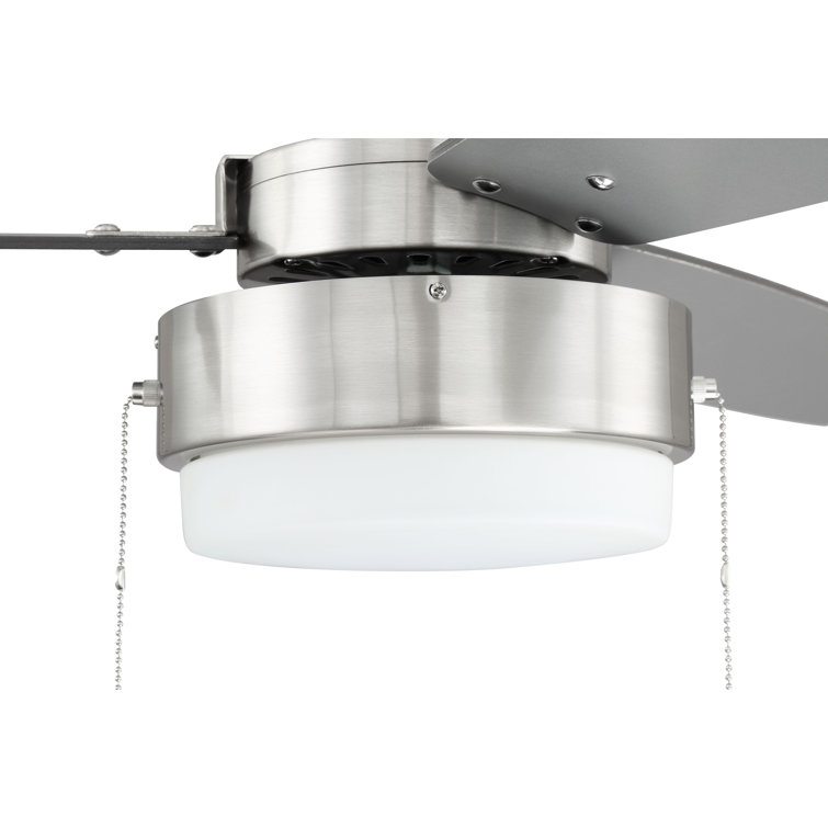 Intrepid 52'' Brushed Nickel Ceiling Fan with LED Light Kit